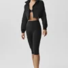 16" High-Waist Airbrush Capri - Black