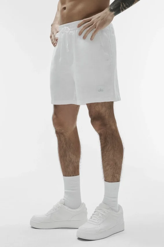 7" Linen Days Short - White