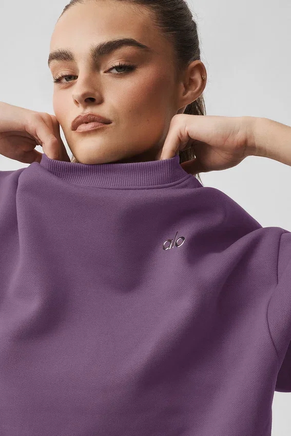 Accolade Crew Neck Pullover - Plum Kiss