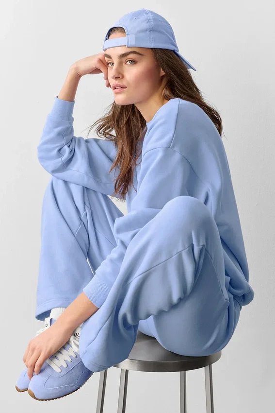Accolade Straight Leg Sweatpant - Light Provence Blue
