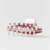 Acrylic Illusion Claw Clip - Vintage Pink/Chrome