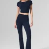 Airbrush High-Waist 7/8 Bootcut Legging - Navy
