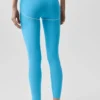 Airbrush High-Waist 7/8 Heart Throb Legging - Azure Blue/White