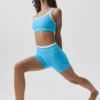 Airbrush High-Waist Better Together Short - Azure Blue/White