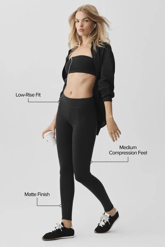Airbrush Low-Rise Legging - Black