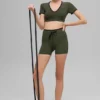 Airbrush Race Pace Short Sleeve - Green Olive/Black
