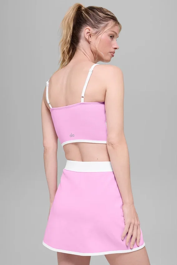 Airbrush Streamlined Bra Tank - Candy Heart Pink/White