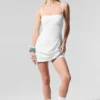 Airbrush Streamlined Dress - White/White
