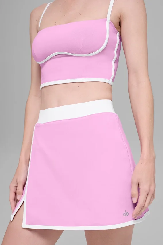 Airbrush Streamlined Skirt - Candy Heart Pink/White