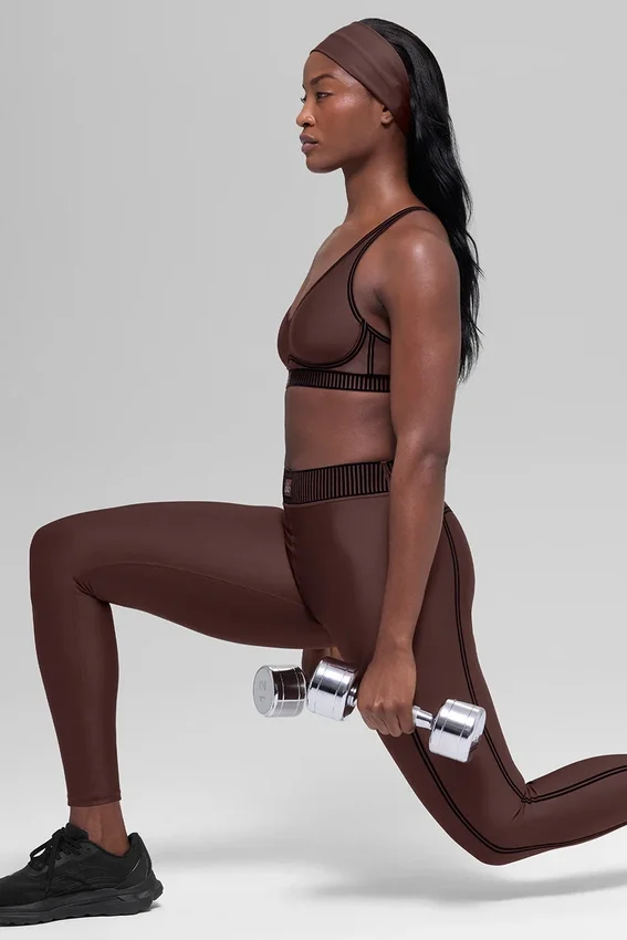 Airlift High-Waist 7/8 Line up Legging - Brownstone