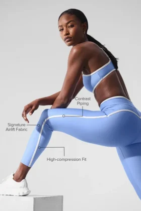 Airlift High Waist Charger 7/8 Legging – Crystal Clear Blue/White