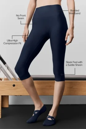 Airlift High-Waist Sleek Capri – Navy