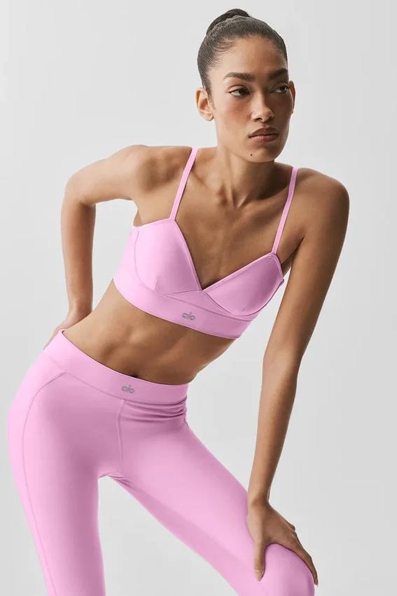 Airlift Love Language Bra - Candy Heart Pink