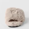 Alo Classico Faux Fur Sandal - Oat