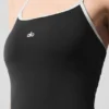 Alo Softsculpt Halter Tennis Dress - Black/White