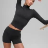 Alo Softsculpt Precision 1/4 Zip Long Sleeve - Black
