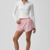 Alo Softsculpt Precision 1/4 Zip Long Sleeve - White