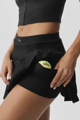 Alo Softsculpt Topspin Tennis Skirt – Black