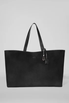 Alo Tranquility Tote – Black Suede