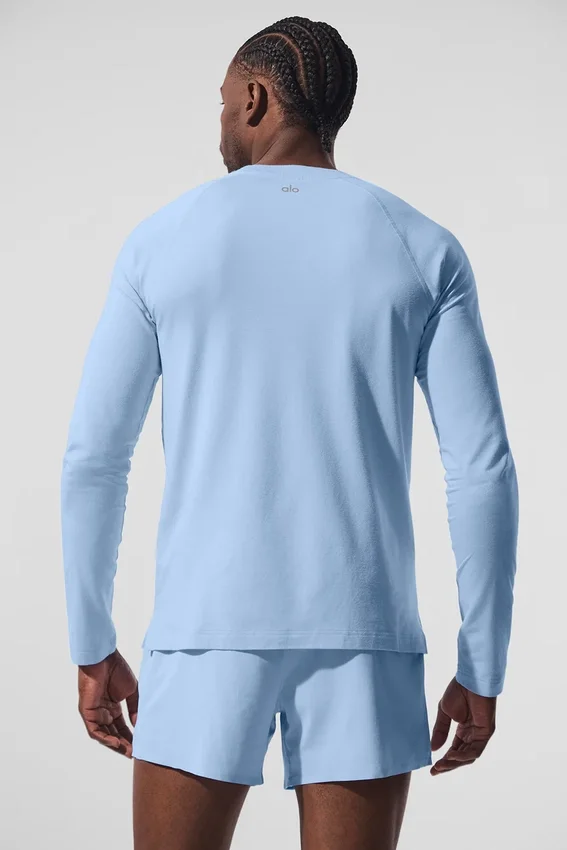 Alo Vapor Crewneck Long Sleeve - Seashell Blue