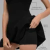 Alosoft Break Point Tennis Dress - Black