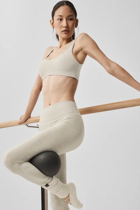 Alosoft Center Stage Bra - Oatmeal Heather