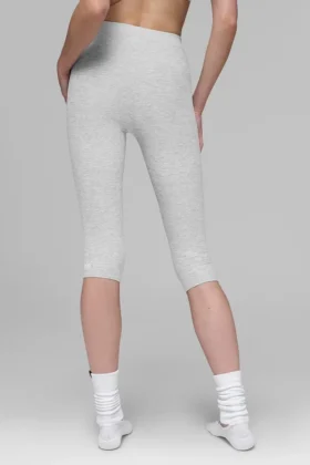 Alosoft High-Waist Iconic 90’S Capri – Athletic Heather Grey