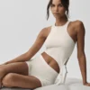 Alosoft Ribbed Revelation Tank - Oat Milk
