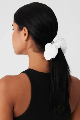 Bead It Oversized Scrunchie – White