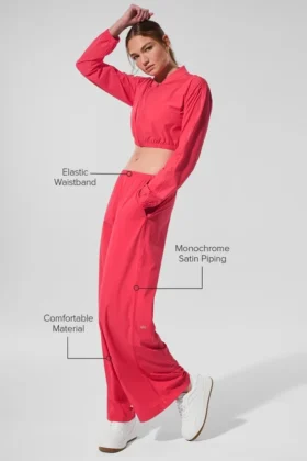 Breezy Wide Leg Pant (Long) – Candy Red
