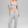 Cable Knit Winter Bliss Pant - Athletic Heather Grey