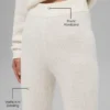 Cashmere High-Waist Plush Waffle Pant - Ivory