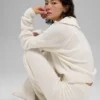 Cashmere Plush Waffle 1/4 Zip Pullover - Ivory