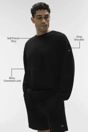 Chill Crew Neck Pullover – Black