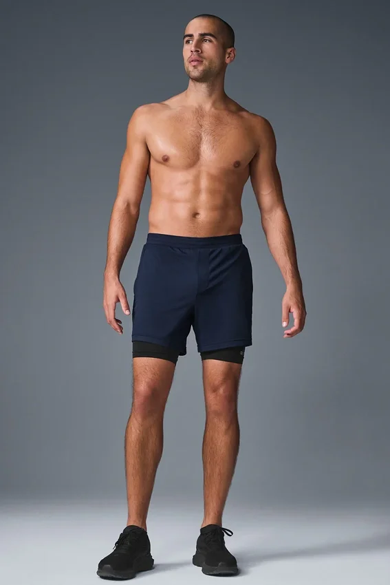 Conquer React 2-in-1 Performance Short - Navy/Black