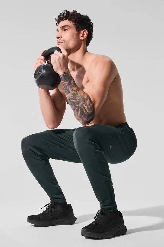 Conquer React Performance Pant - Charcoal Green