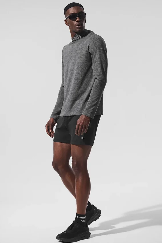 Conquer Reform Long Sleeve with Hood - Dark Heather Grey