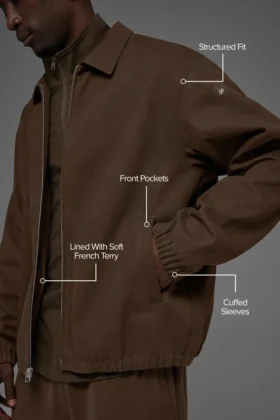 Cotton Canvas Coaches Jacket – Espresso