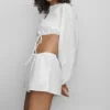 Cotton High-Waist Real Deal Short - White