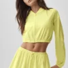 Cropped Breezy Full-Zip Cover up - Sunshine
