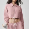 Cropped Fan Favorite Full Zip Jacket - Vintage Pink