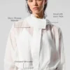 Cropped Game Time Full Zip Jacket - White