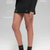 Denim Knit High-Waist Skirt - Black/Anthracite
