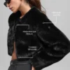 Faux Fur Chic Cropped Jacket - Black