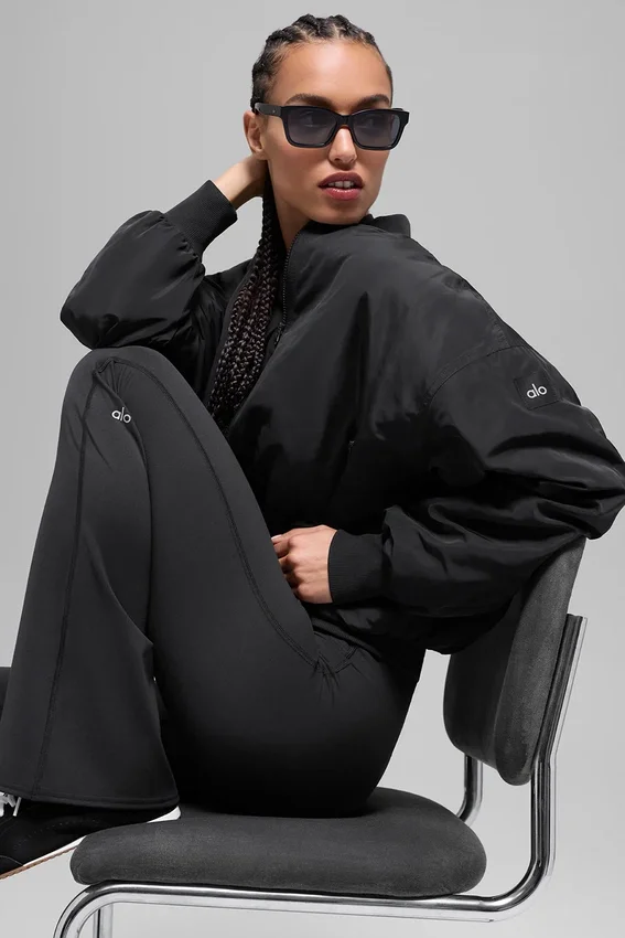 Faux Fur Urbanite Bomber - Black/Ivory