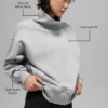 Hazy Mock Neck Pullover - Athletic Heather Grey