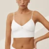 Linen Blend Riviera Bra - White