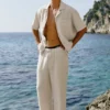 Linen Days Straight Leg Pant - Bone