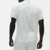 Linen Jersey Coastal Short Sleeve Polo - White