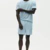 Linen Jersey Coastal Short Sleeve Tee - Seaside Blue